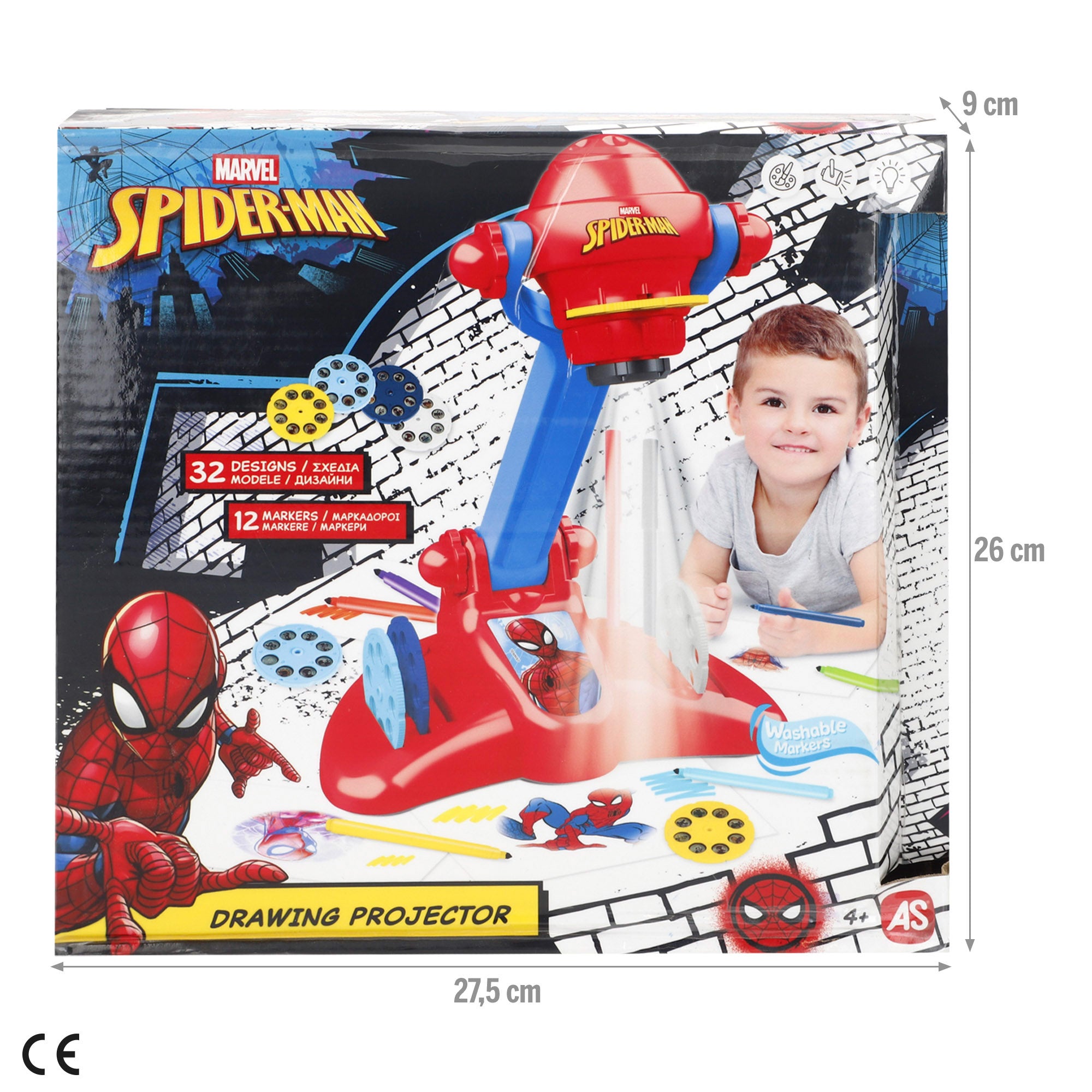 Homem-Aranha Projetor de desenho + 4 anos