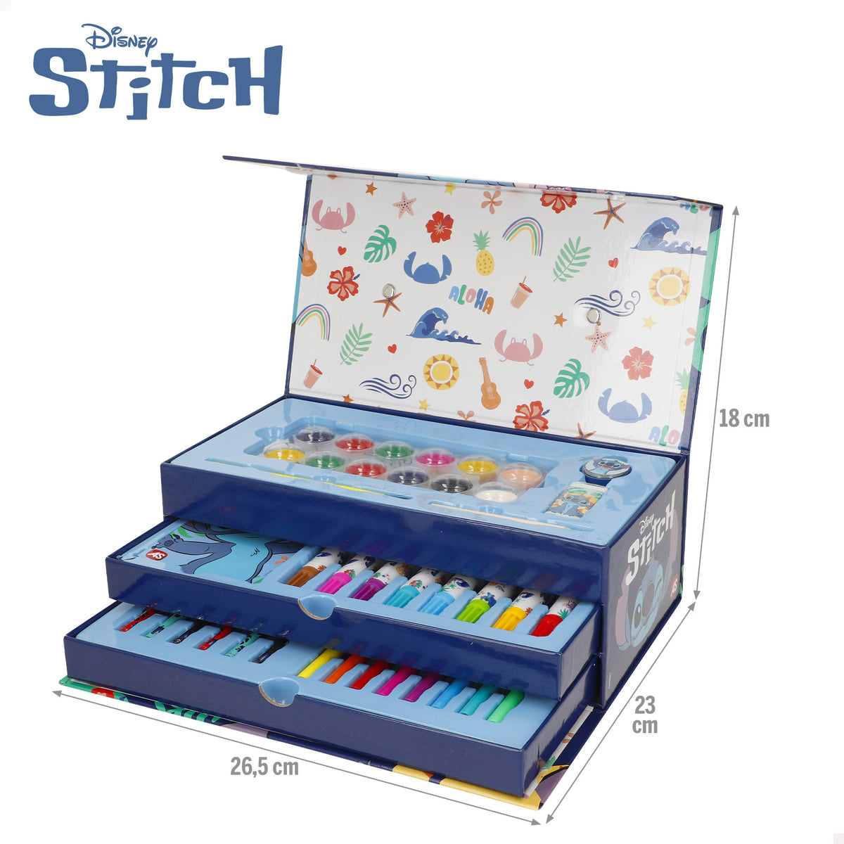 Stitch Set dibujo formato maletín 50 piezas