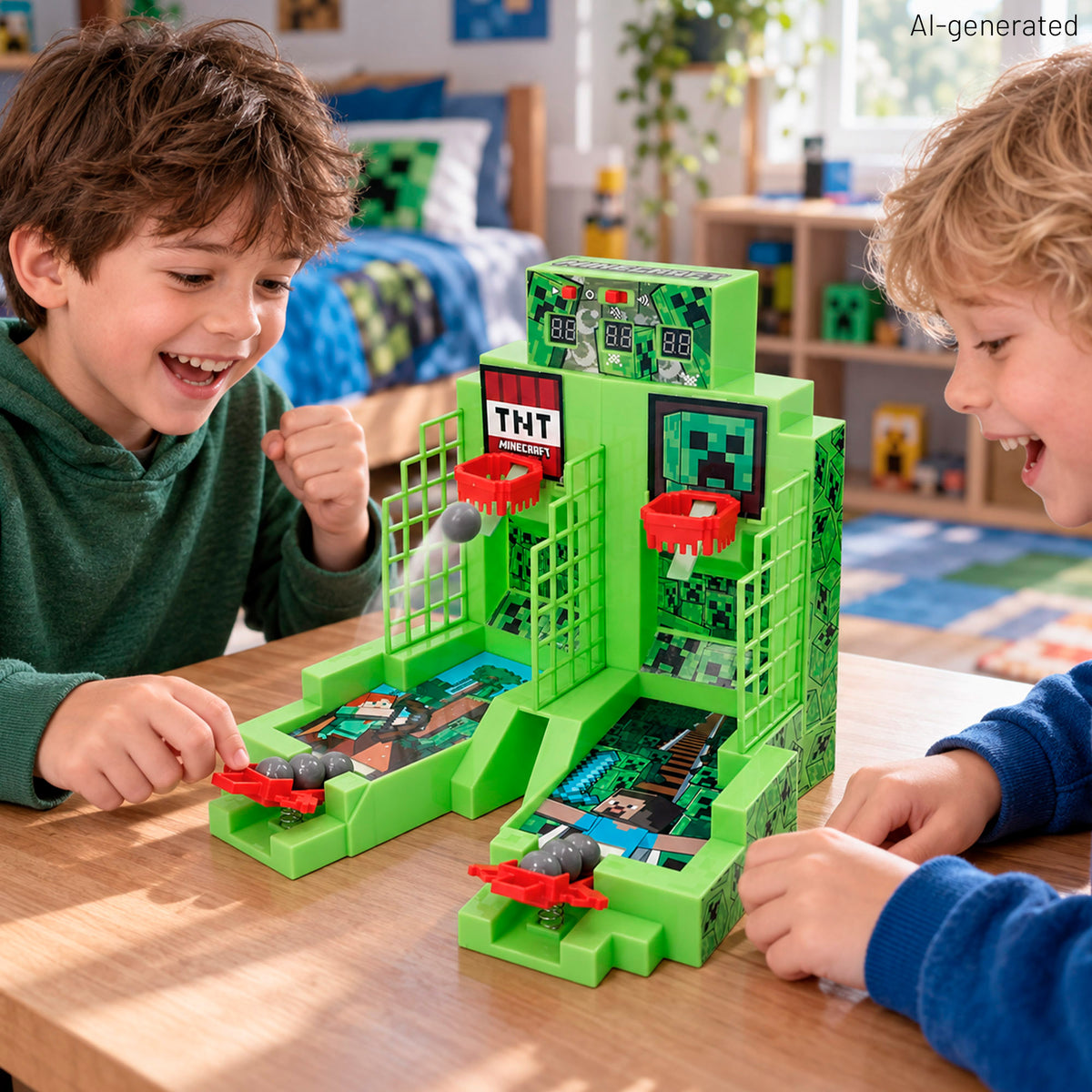 Minecraft Jogo de basquetebol arcade de mesa creeper + 3 anos