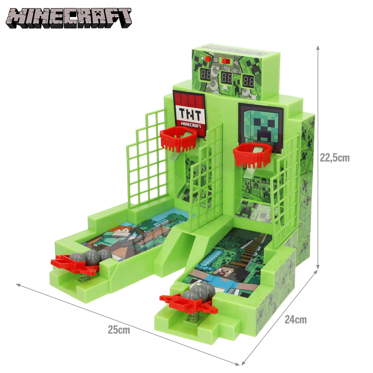 Minecraft Jogo de basquetebol arcade de mesa creeper + 3 anos