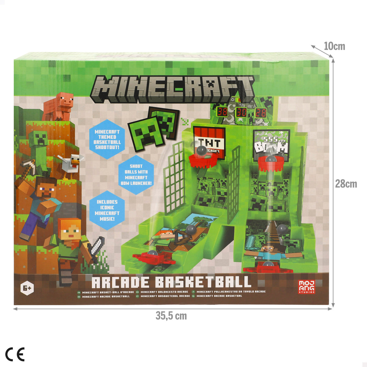 Minecraft Jogo de basquetebol arcade de mesa creeper + 3 anos