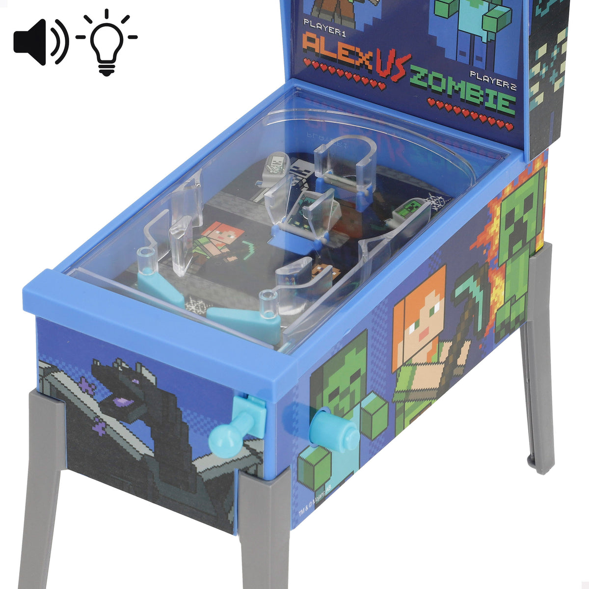 Arcada de pinball mini Minecraft + 3 anos