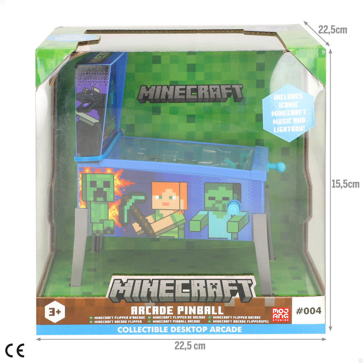 Arcada de pinball mini Minecraft + 3 anos