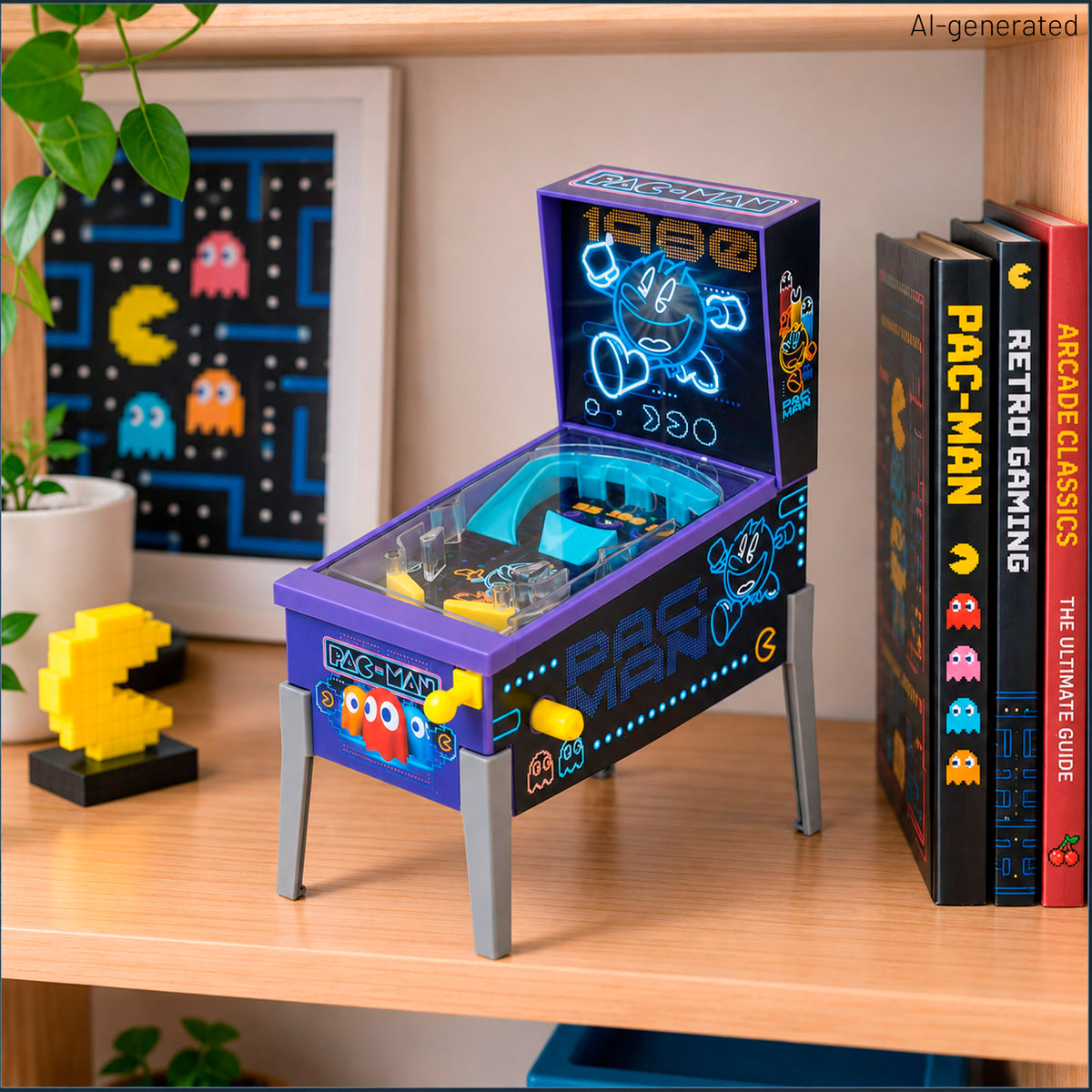 Mini pinball arcade Pac-Man néon + 3 anos