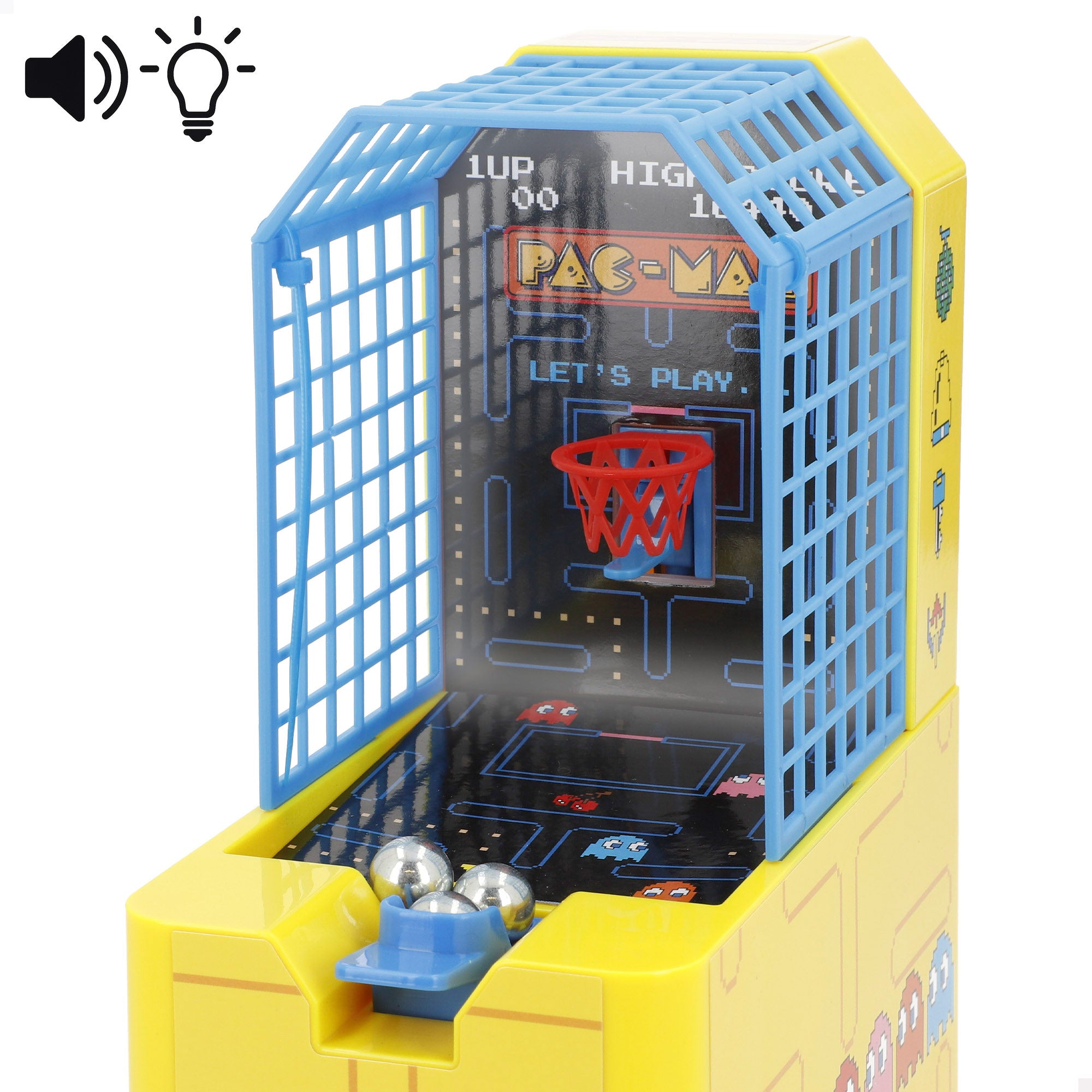 Pac-Man Jogo basquetebol arcade de mesa + 3 anos