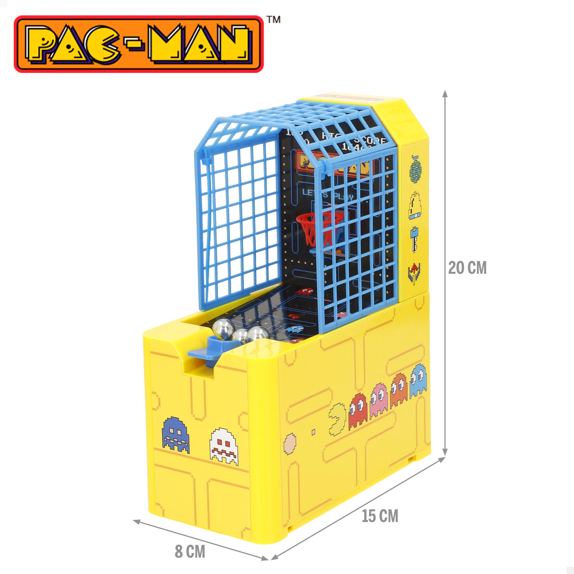Pac-Man Jogo basquetebol arcade de mesa + 3 anos