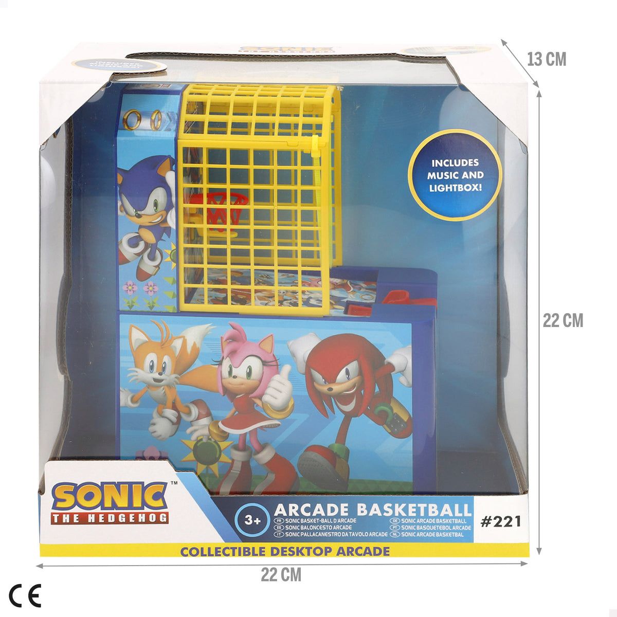 Jogo de basquetebol arcade de mesa Sonic + 3 anos