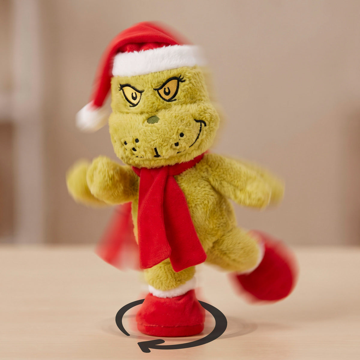 Peluche do Grinch com som e movimento 32 cm
