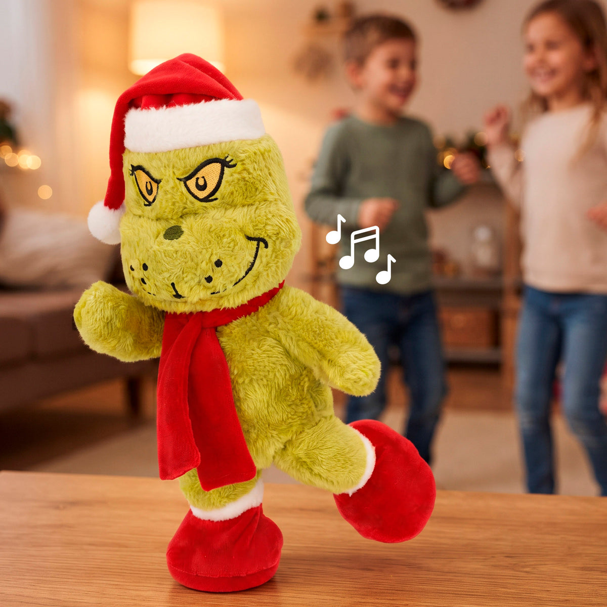 Peluche do Grinch com som e movimento 32 cm
