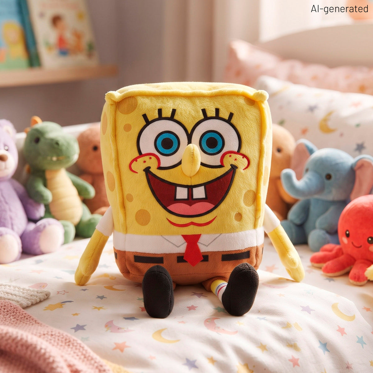 Peluche de Bob Esponja suave e almofadado 30 cm