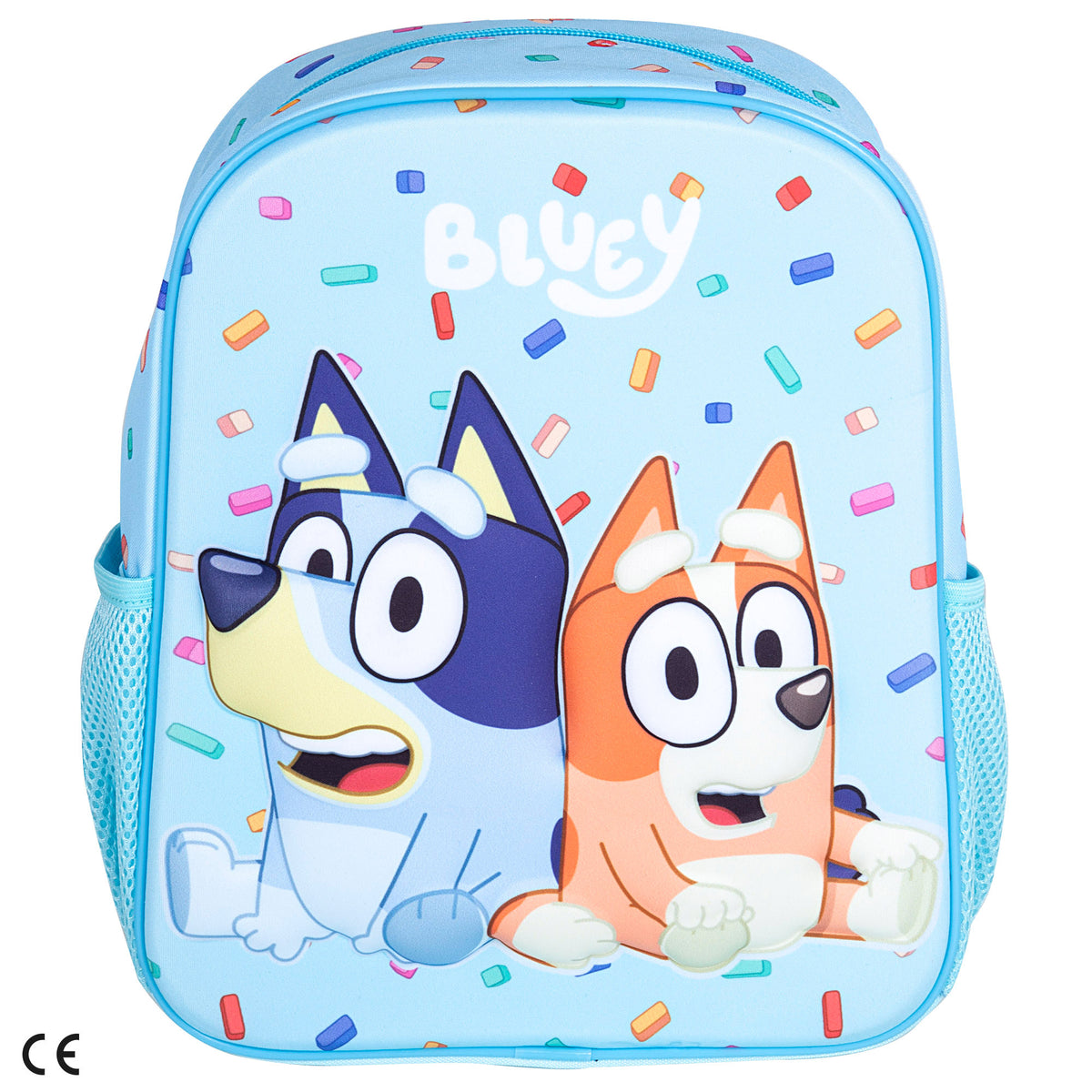 Mochila pré-escolar 3D Bluey + 3 anos