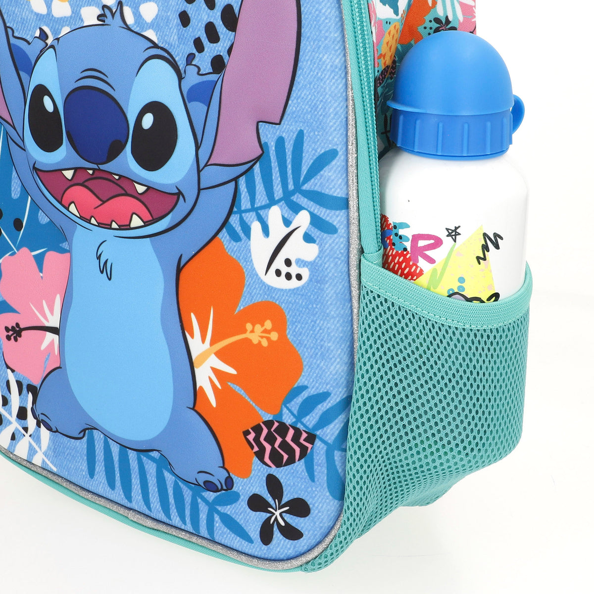 Mochila pré-escolar 3D Stitch + 3 anos