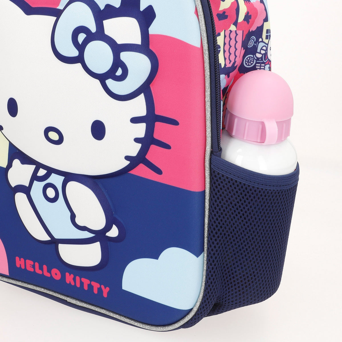 Mochila pré-escolar 3D Hello Kitty + 3 anos