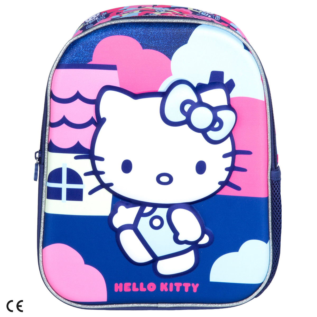 Mochila pré-escolar 3D Hello Kitty + 3 anos