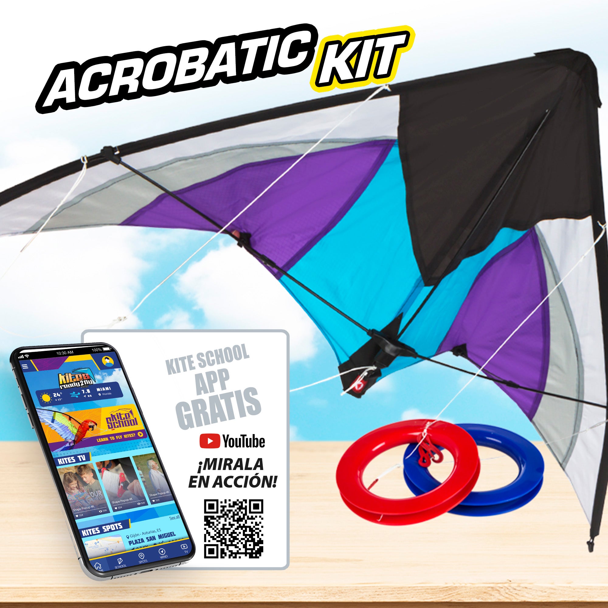 Pipa acrobática pop-up roxa e branca CB Toys