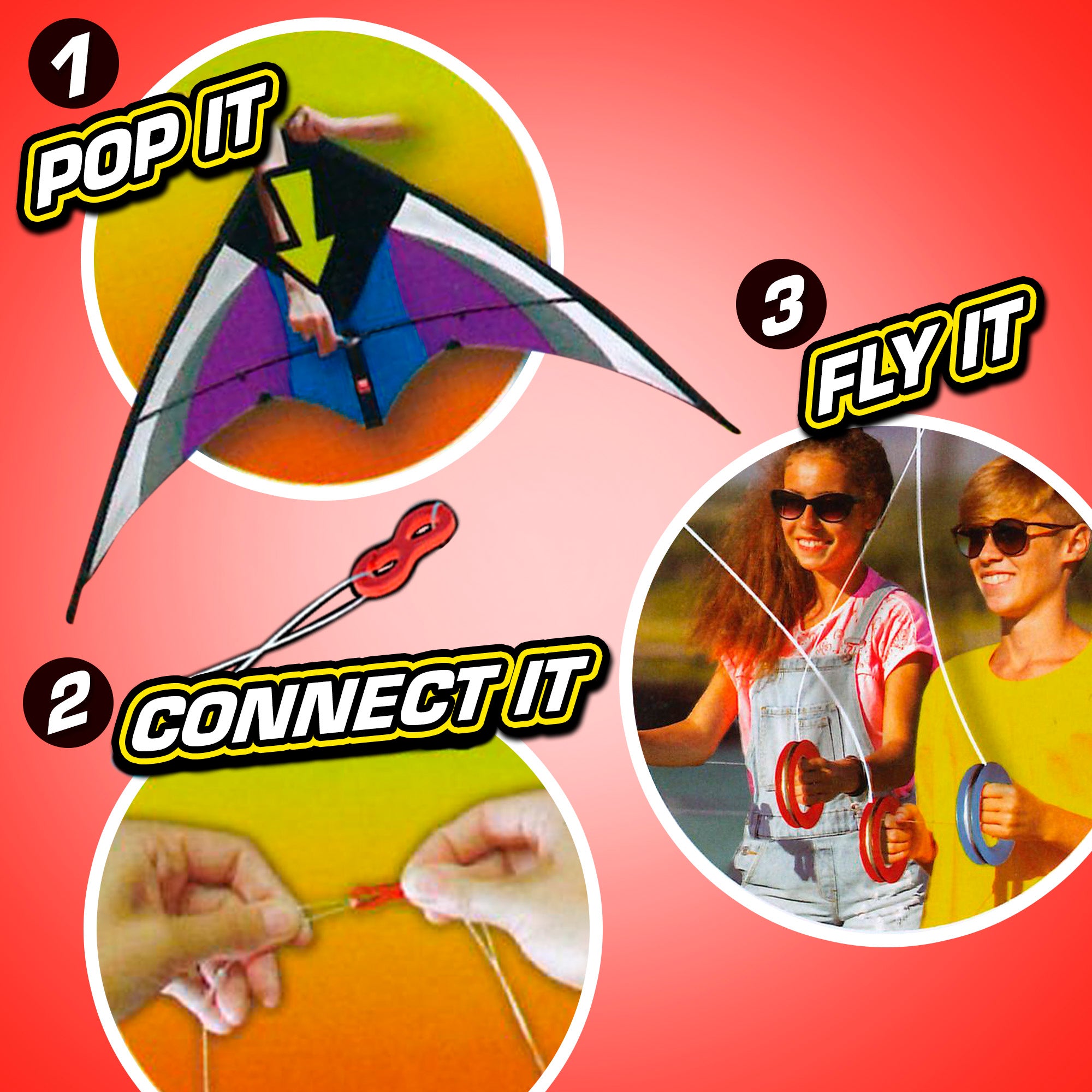 Pipa acrobática pop-up roxa e branca CB Toys