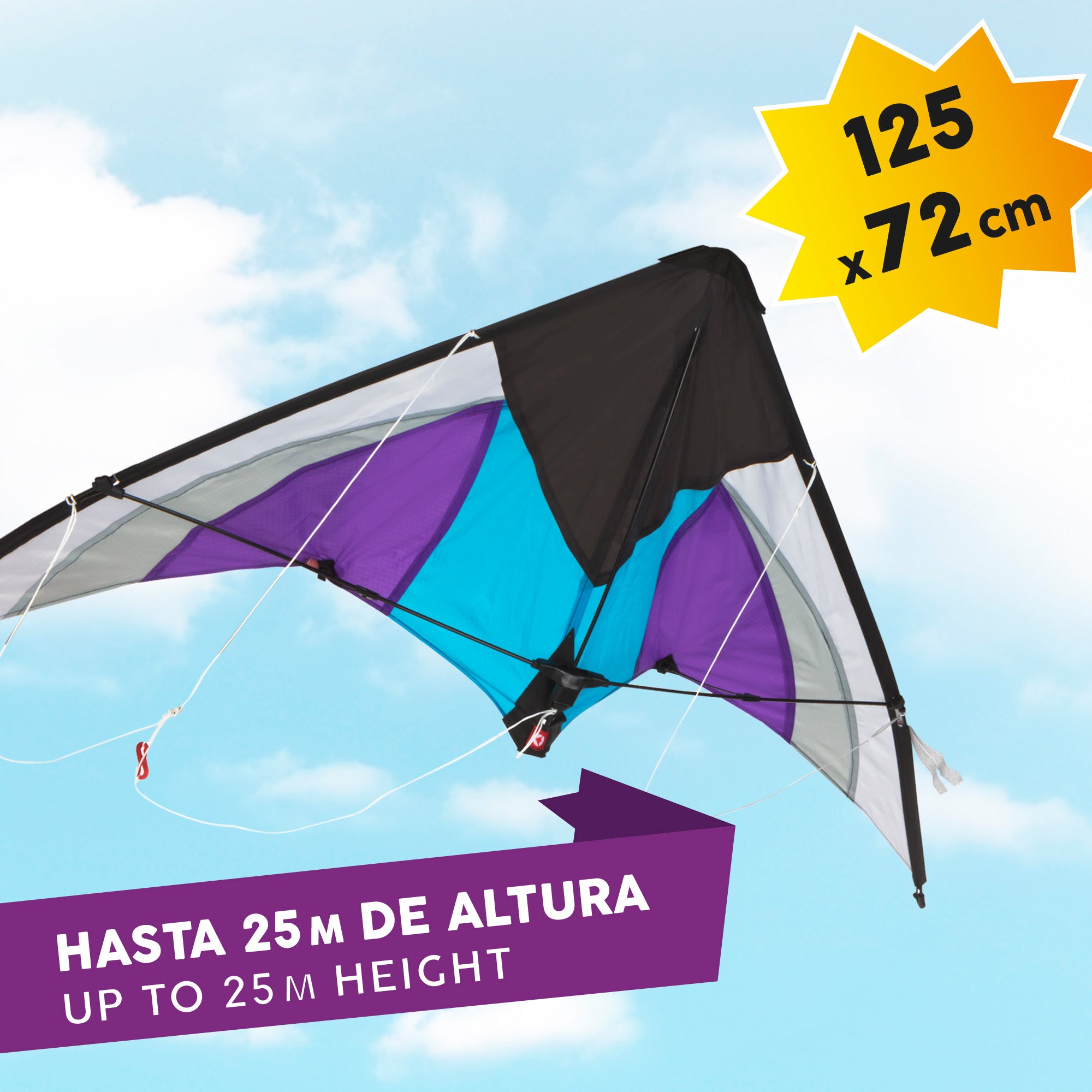 Pipa acrobática pop-up roxa e branca CB Toys