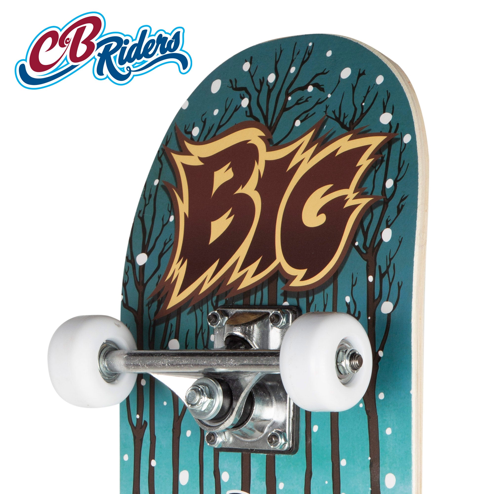 Skate de madeira Big Foot com eixo de alumínio 79x20 cm CB Riders