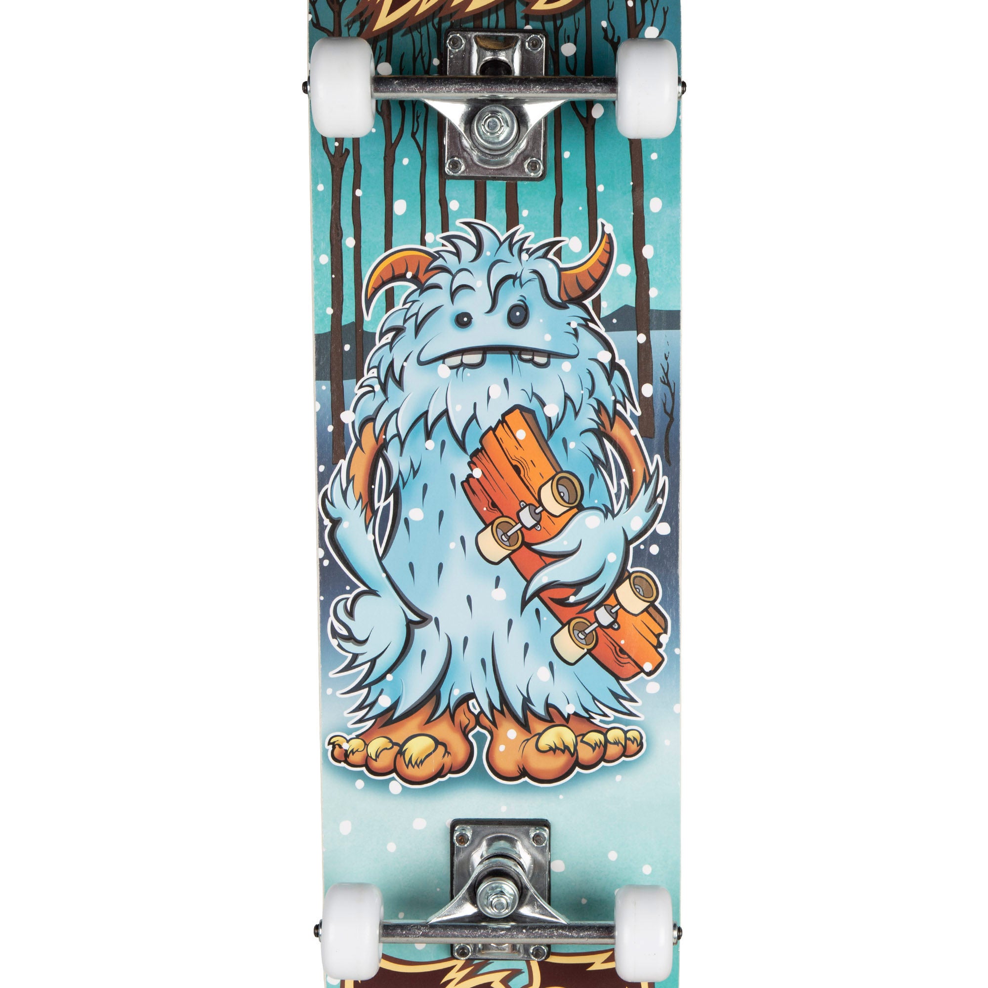 Skate de madeira Big Foot com eixo de alumínio 79x20 cm CB Riders