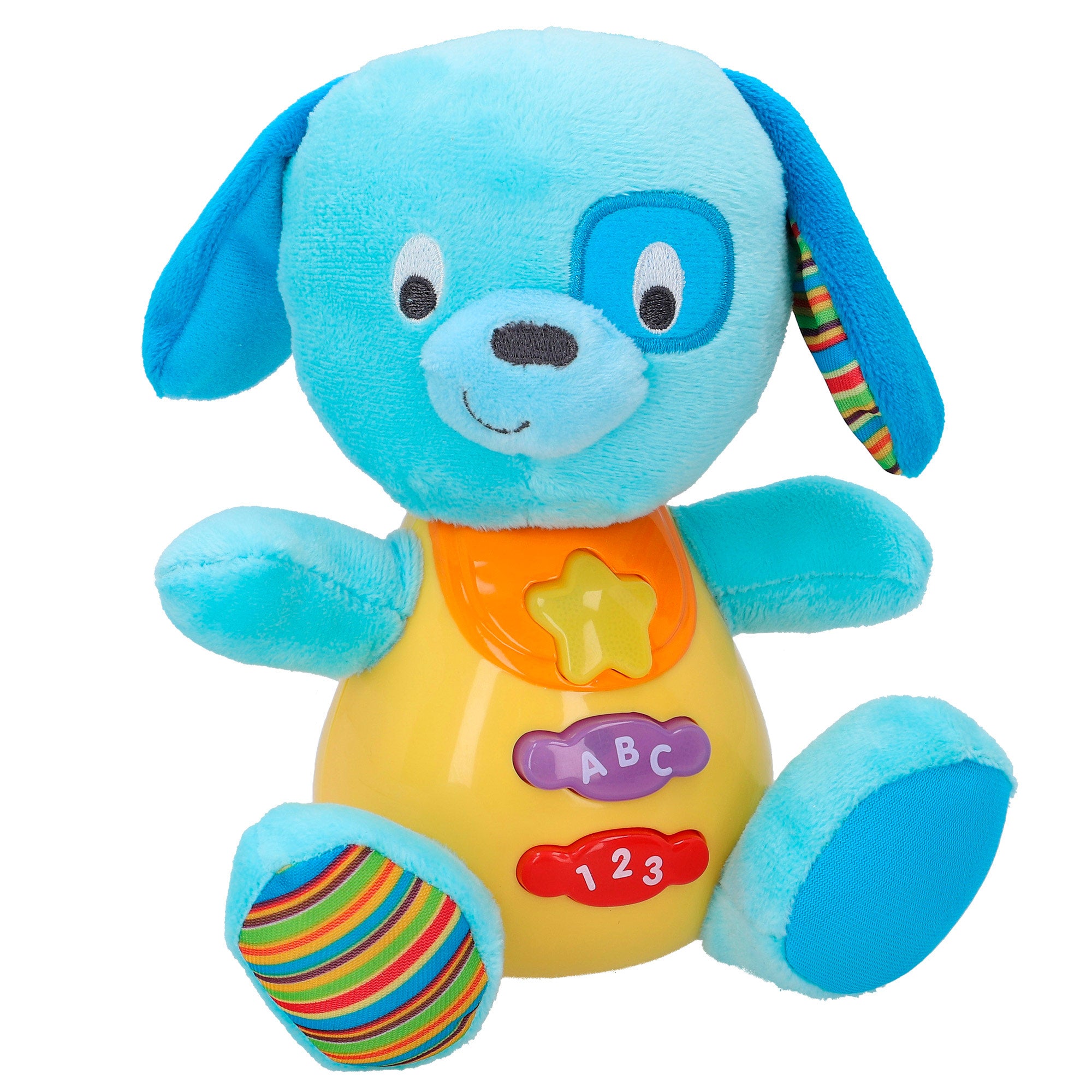 Cão de peluche Winfun em espanhol com luzes
