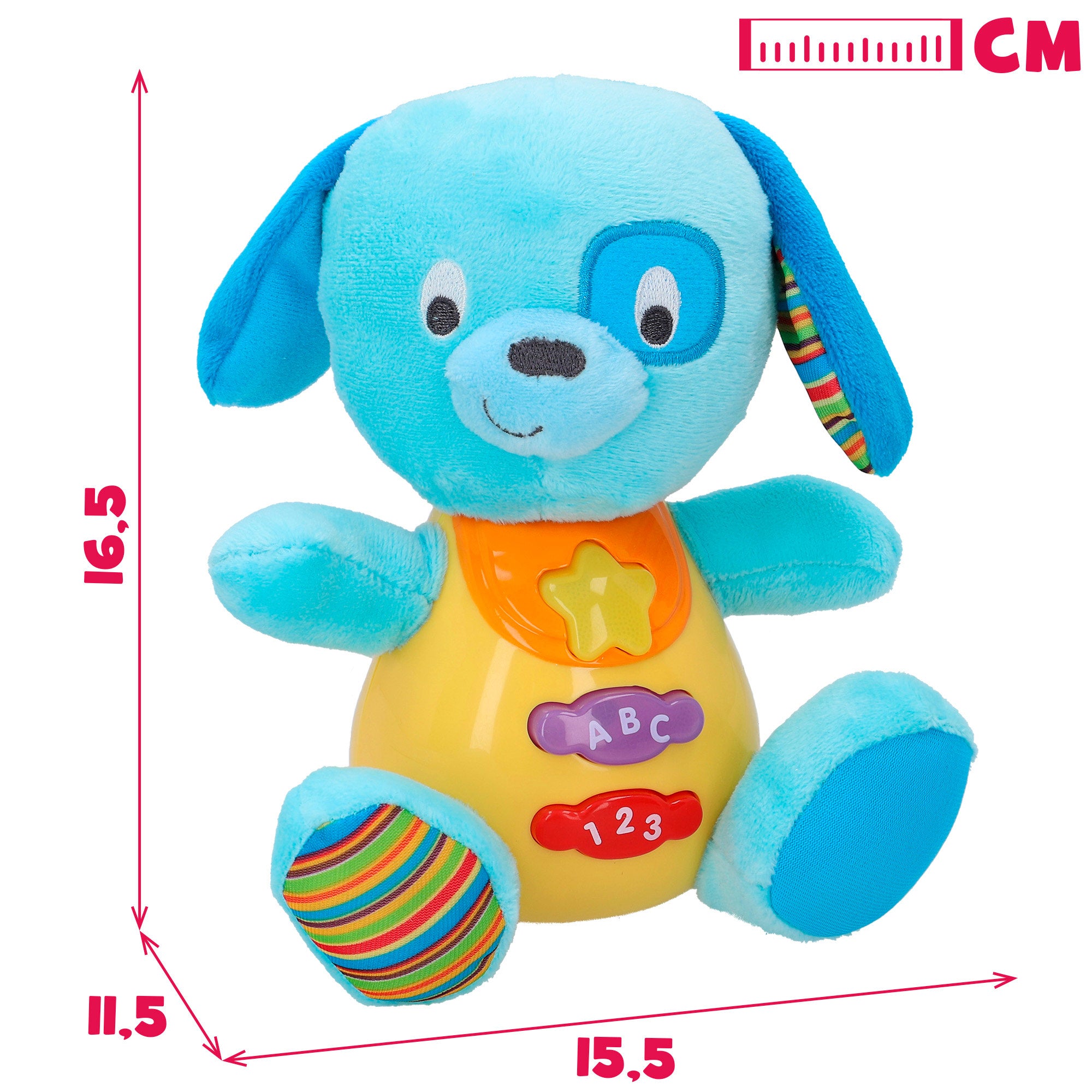 Cão de peluche Winfun em espanhol com luzes