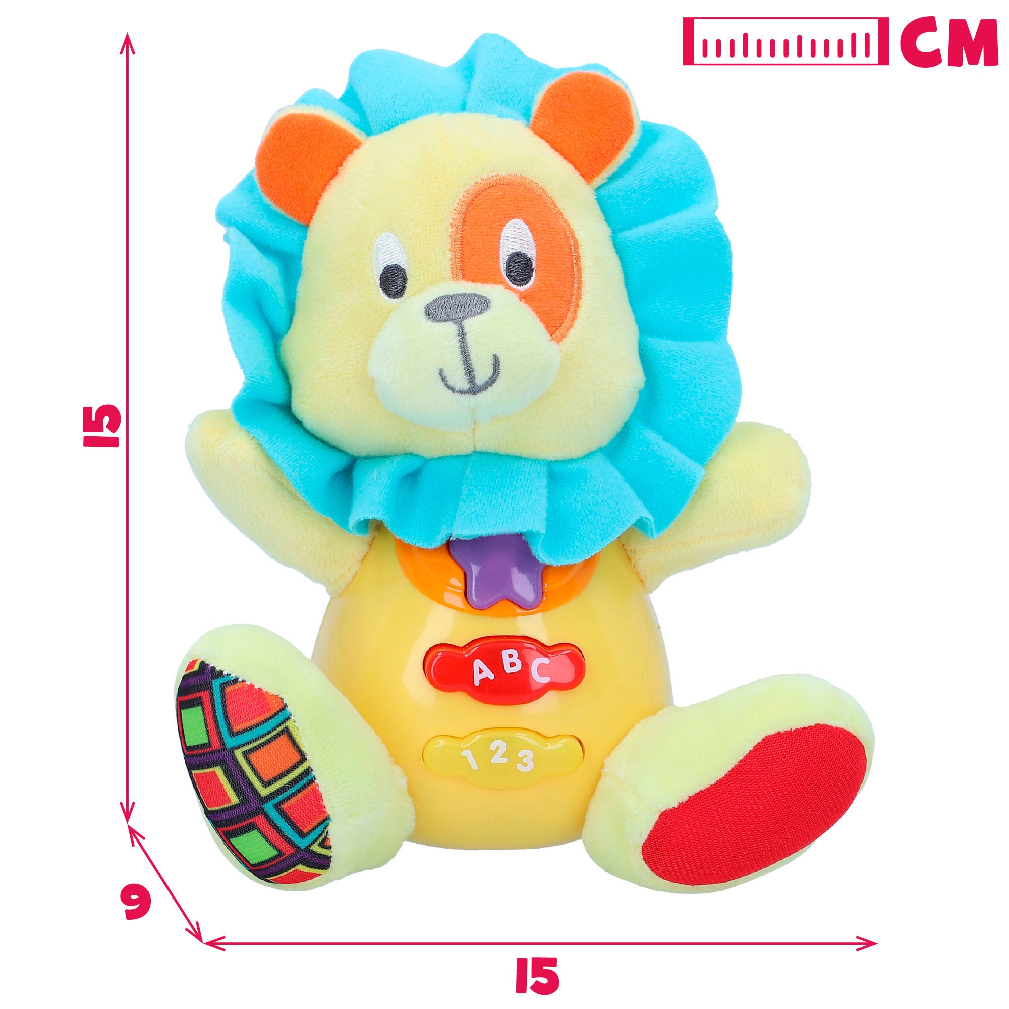 Leãozinho de Peluche Winfun com Luz e Som em Espanhol