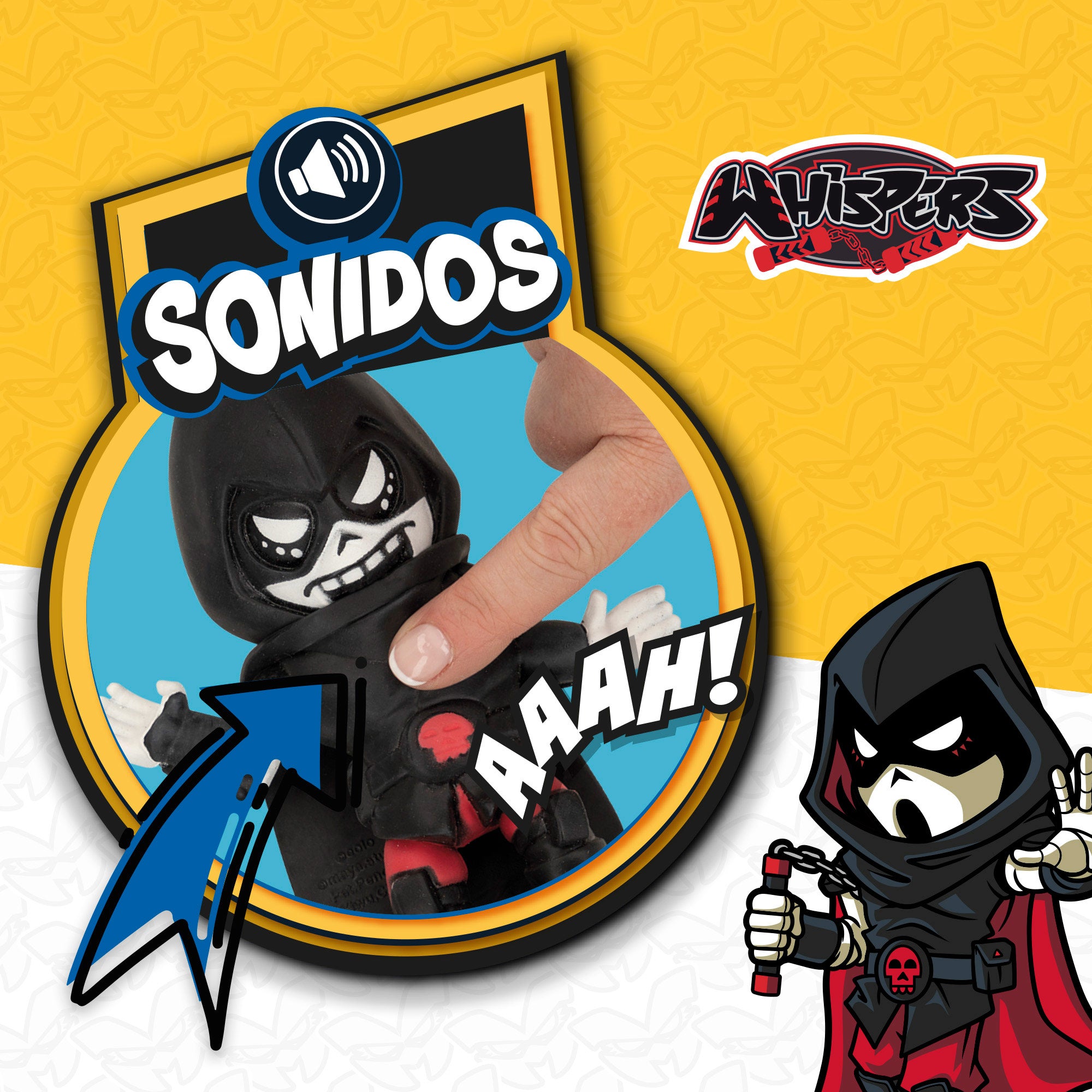Figura elástica Supermascarada Whispers