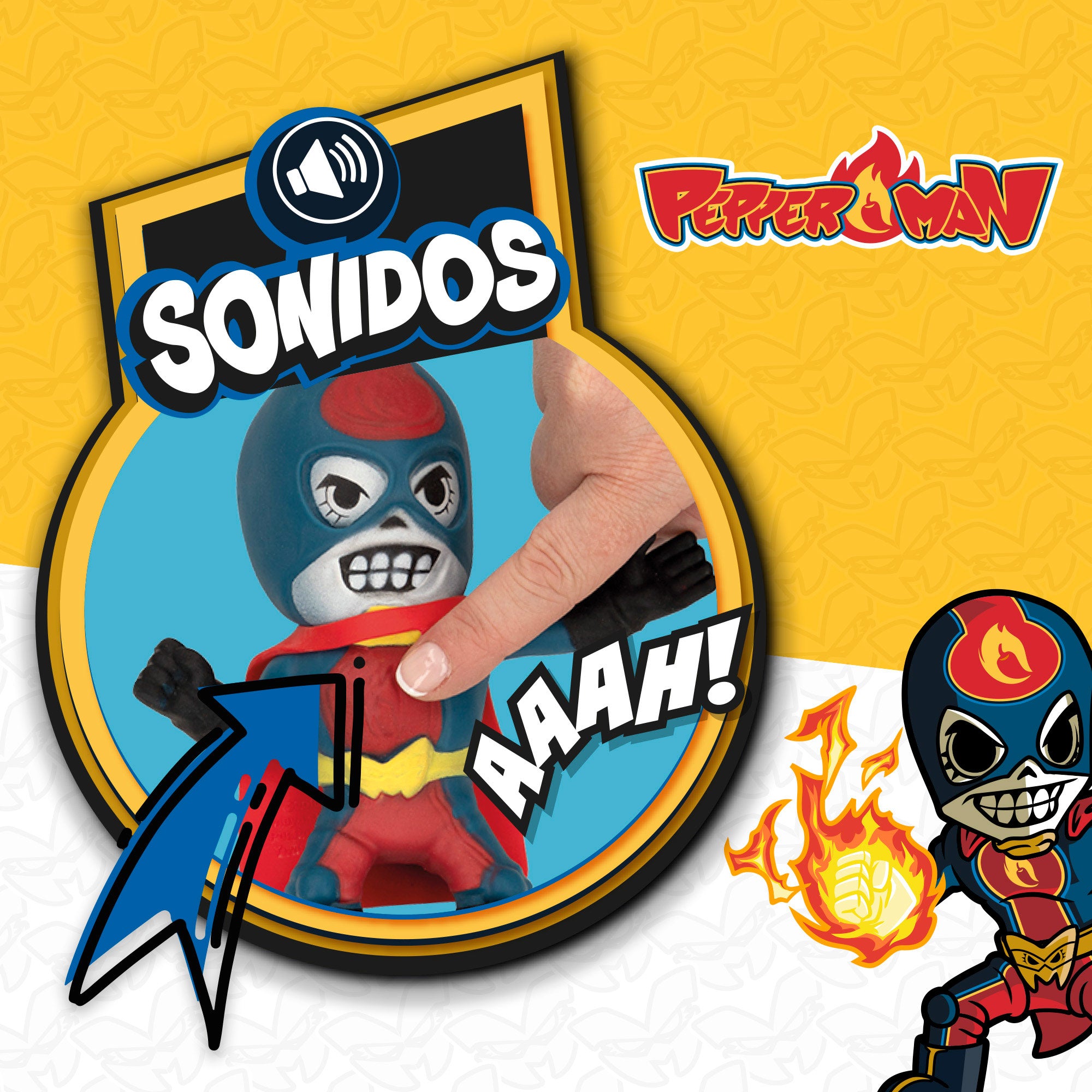 Figura elástica do Homem-Pimenta Supermascarado