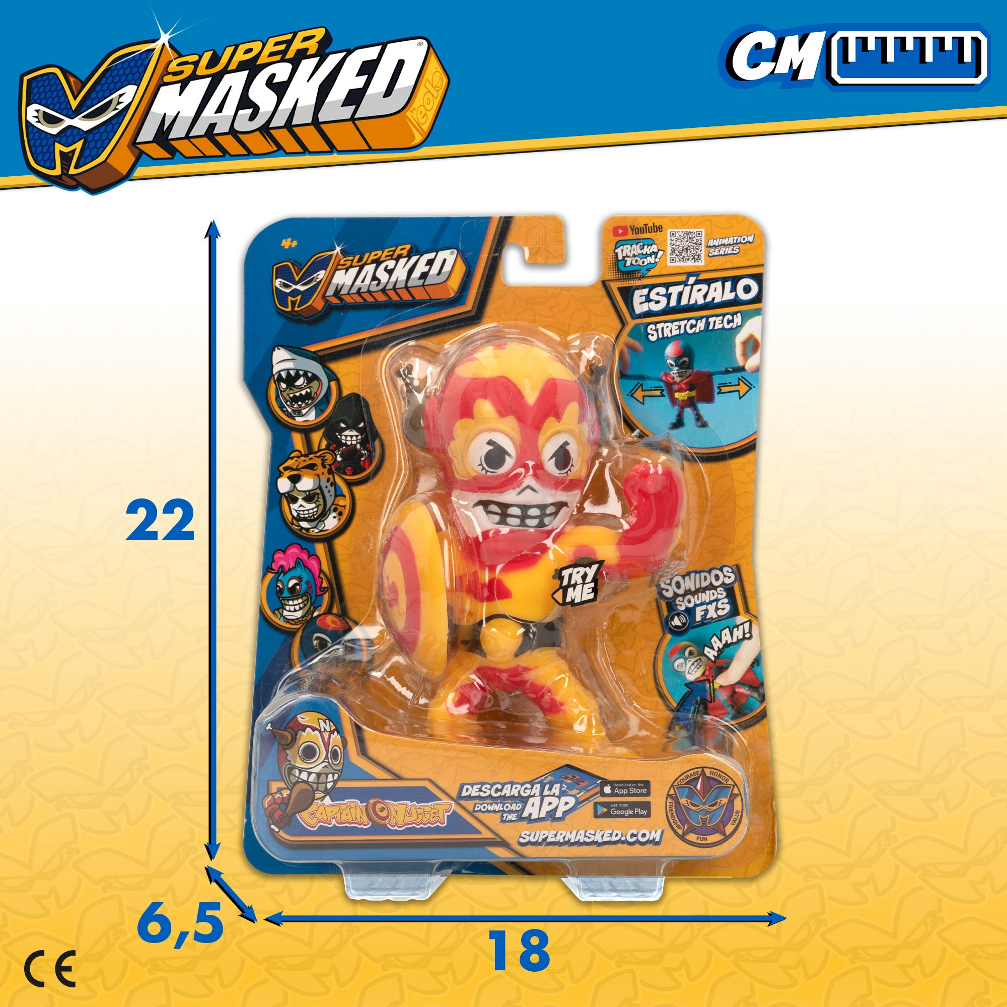 Figura elástica do Capitão Nugget Supermascarado