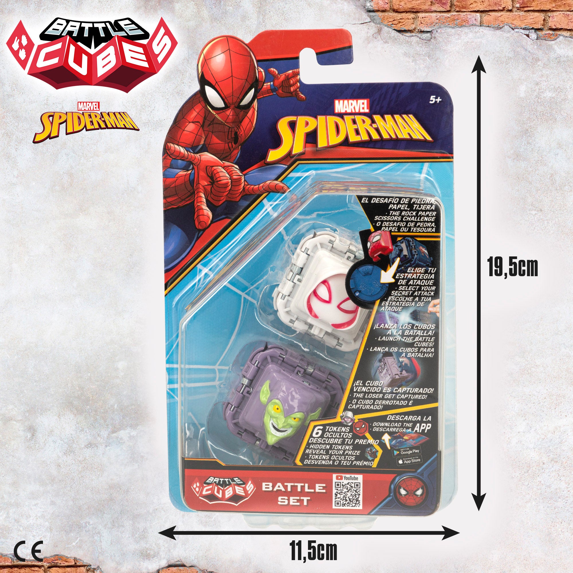 Conjunto Battle Cubes Marvel Homem-Aranha: Spider-Gwen + Duende Verde