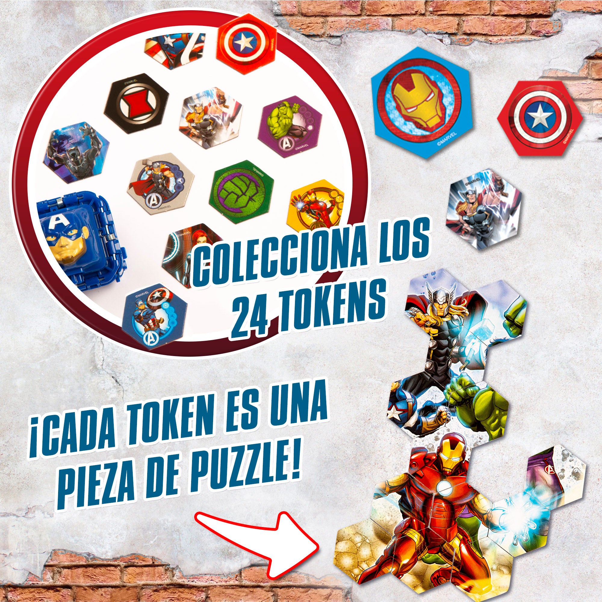 Conjunto de Cubos de Batalha dos Vingadores: Capitão América + Pantera Negra