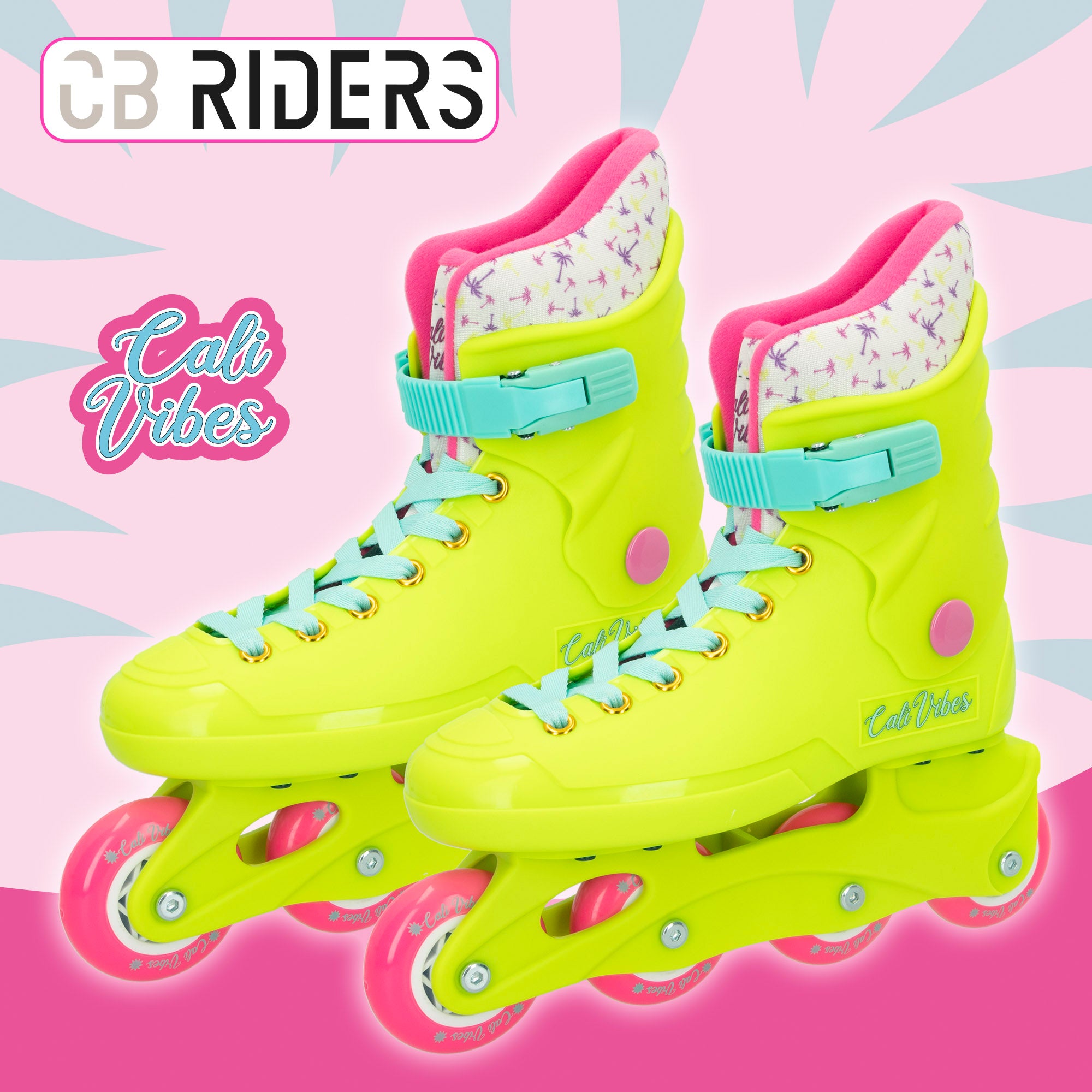 Patins em linha amarelo néon, tamanho 38-39 CB Riders