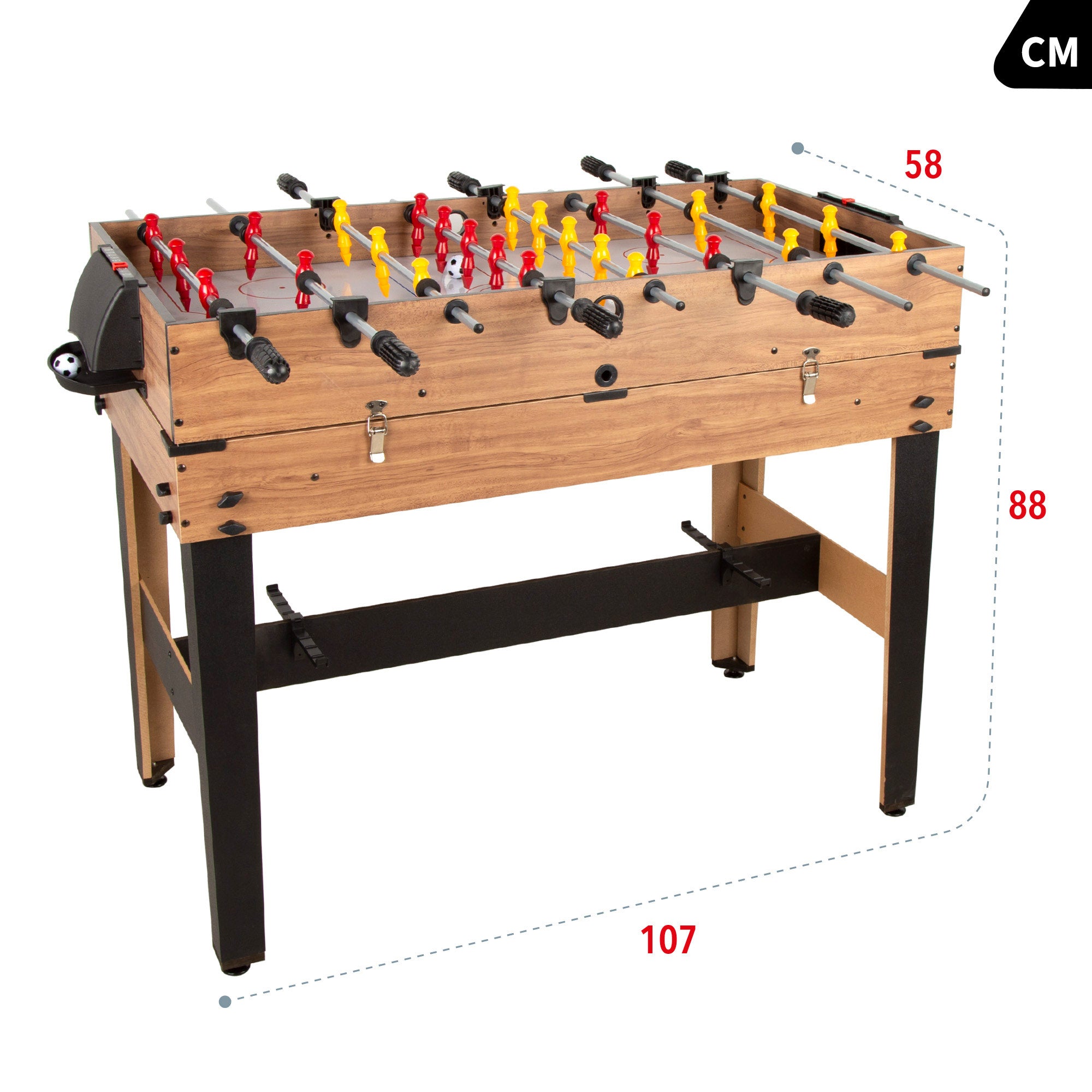 Mesa Multijogos 3 em 1: Matraquilhos/Bilhar/Hóquei, 107x58x88 cm, CB Games