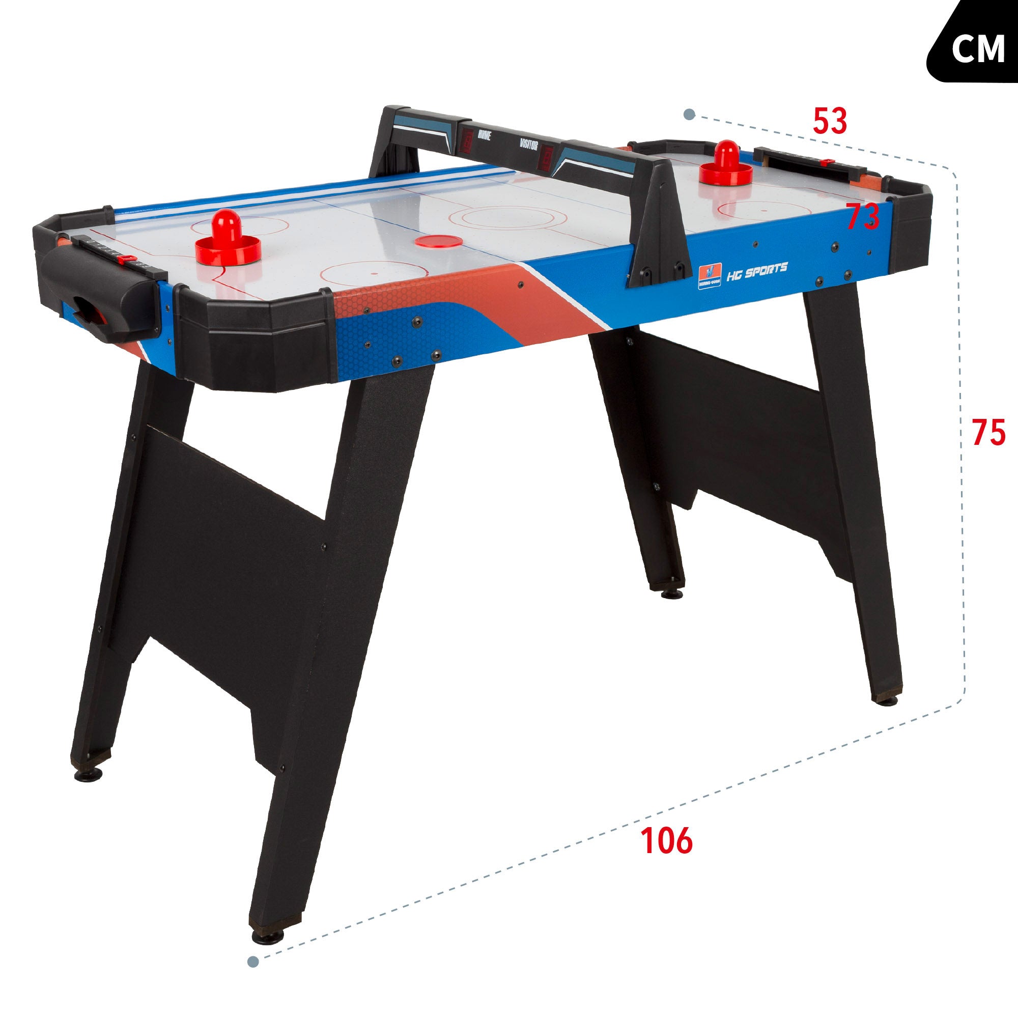 Mesa de Air Hockey Eletrónica com Luzes 106x53x75 CB Games