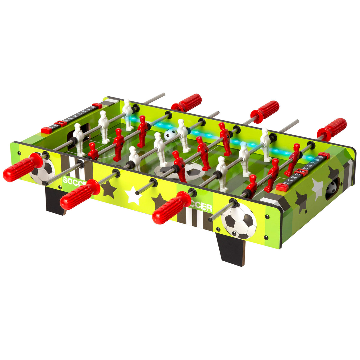 Mesa de matraquilhos em madeira com luzes, 60x32x14 cm, CB Games