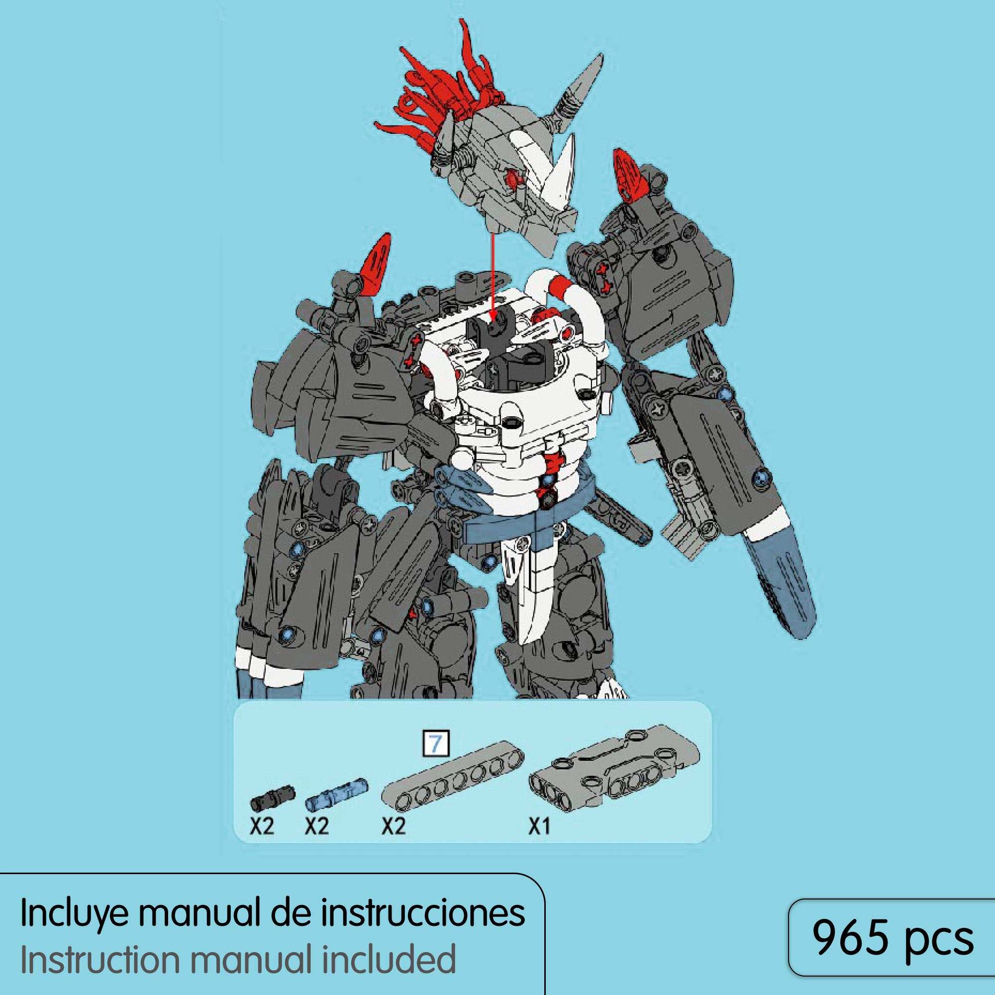 Conjunto de Construção do Robot Rinoceronte iM.Master - 965 peças