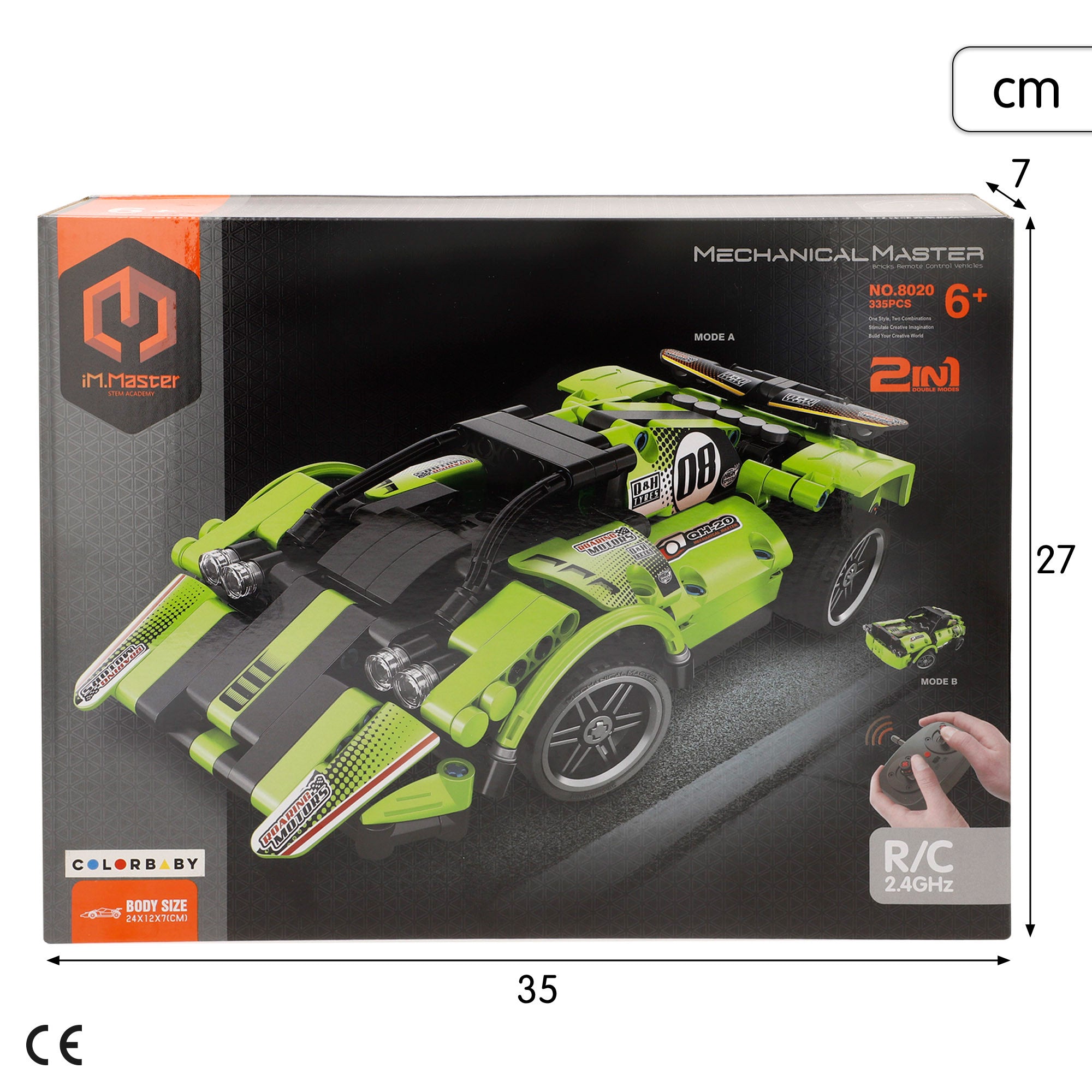 Conjunto de construção de carro de controlo remoto desportivo 2 em 1 iM.Master - 335 peças