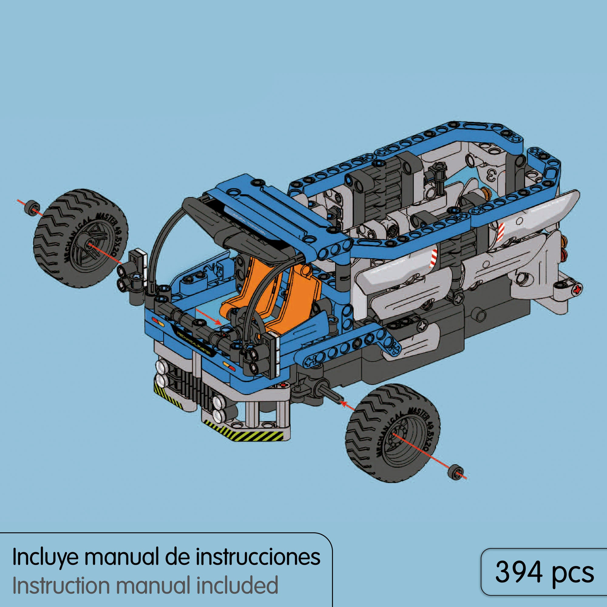 Conjunto de Construção iM.Master Camião Betoneira 2 em 1 com Comando - 394 peças