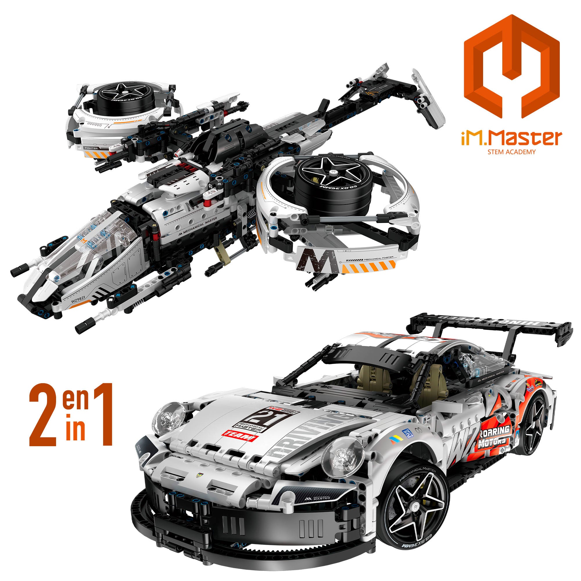 Conjunto de construção automóvel transformável iM.Master 1/10 - 1551 peças