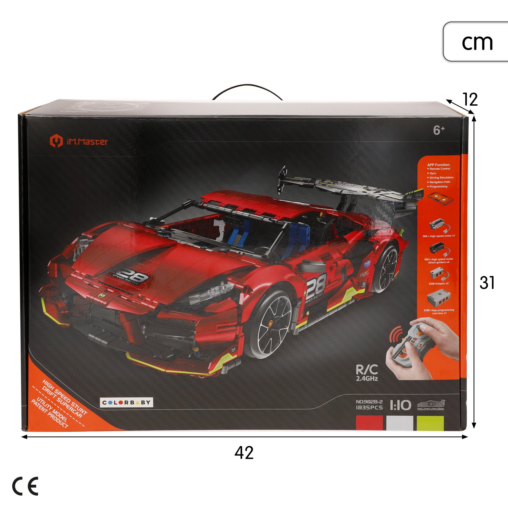 Conjunto de construção iM.Master Supercarro telecomandado 1/10 - 1835 peças