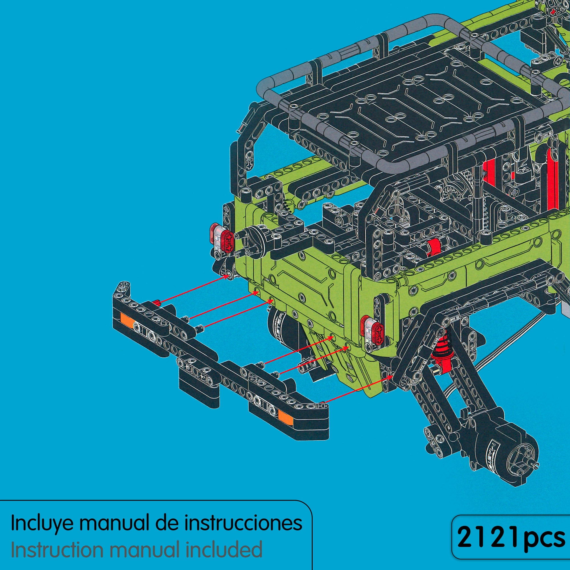 Conjunto de construção iM.Master para carro todo-o-terreno com comando, escala 1/6 - 2121 peças
