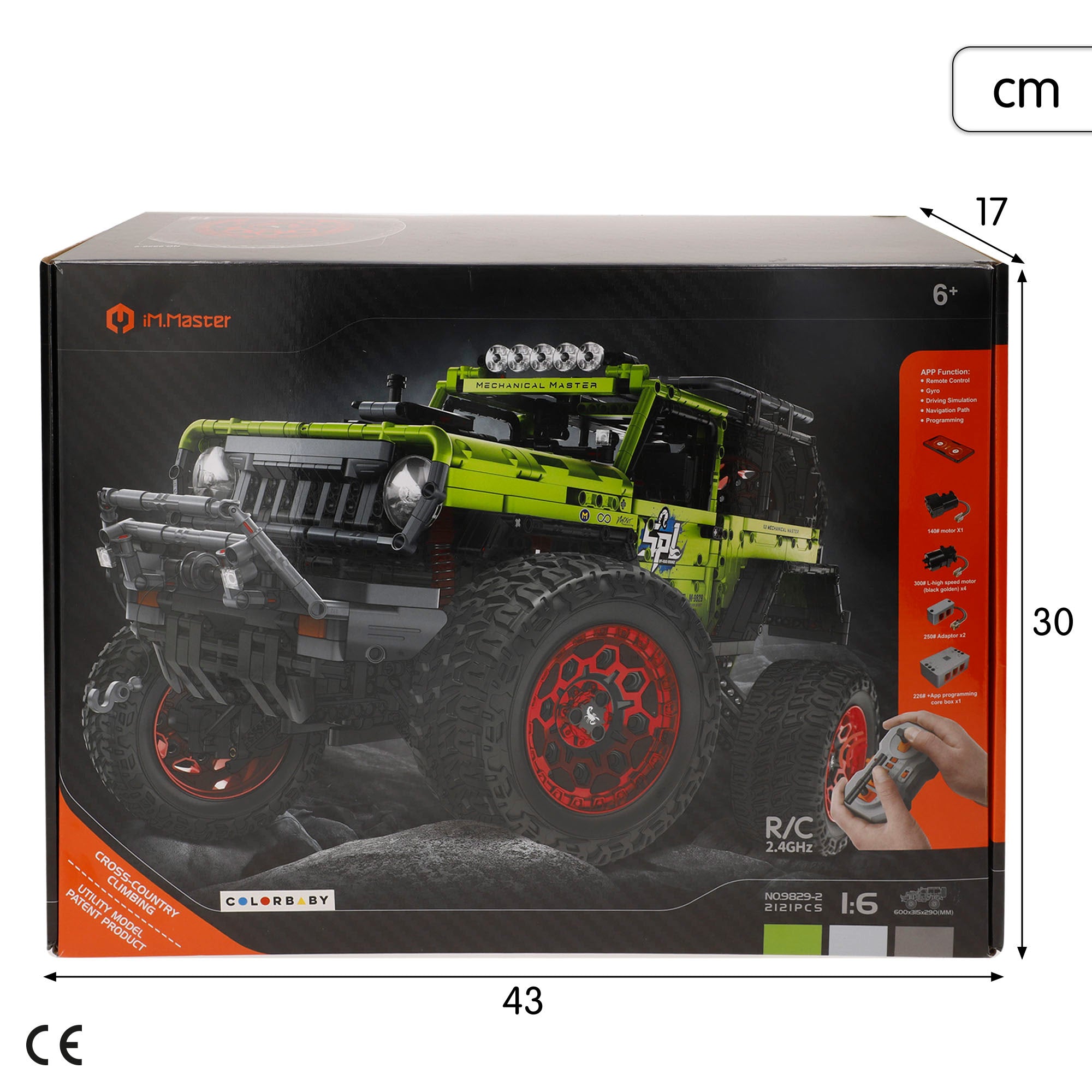 Conjunto de construção iM.Master para carro todo-o-terreno com comando, escala 1/6 - 2121 peças