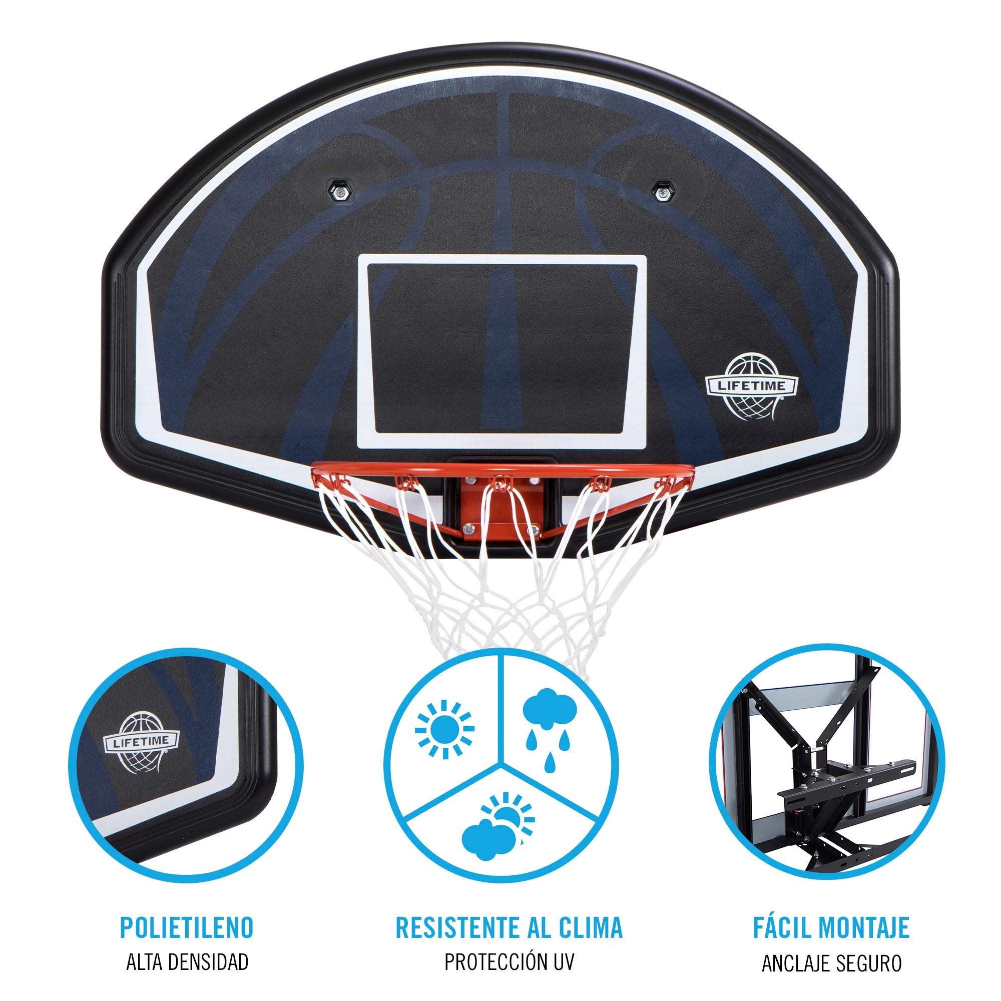 Tabela de basquetebol Lifetime Ultra-Resistente 112x72 cm uv100